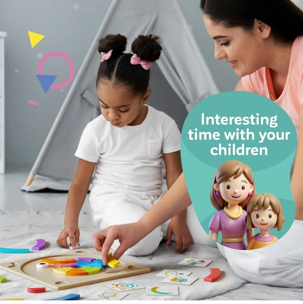 Toddler learning wooden Montessori toys
